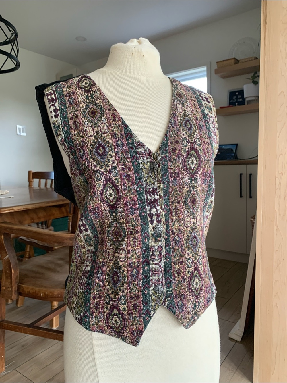 Vintage Multicolor Tapestry vest | 90s Y2K | adjustable